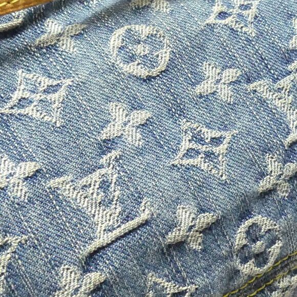 Louis Vuitton Mini Pleaty Monogram Denim Shoulder Bag Blue - Picture 7 of 10